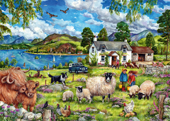 Falcon de Luxe - Highland Farm 500 Piece Jigsaw Puzzle