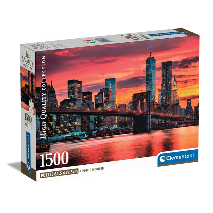 Clementoni - East River at Dusk 1500 Piece Jigsaw Puzzle box