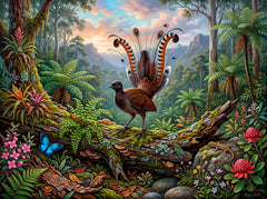QPuzzles - Australian Lyre Bird 1000 Piece Jigsaw Puzzle