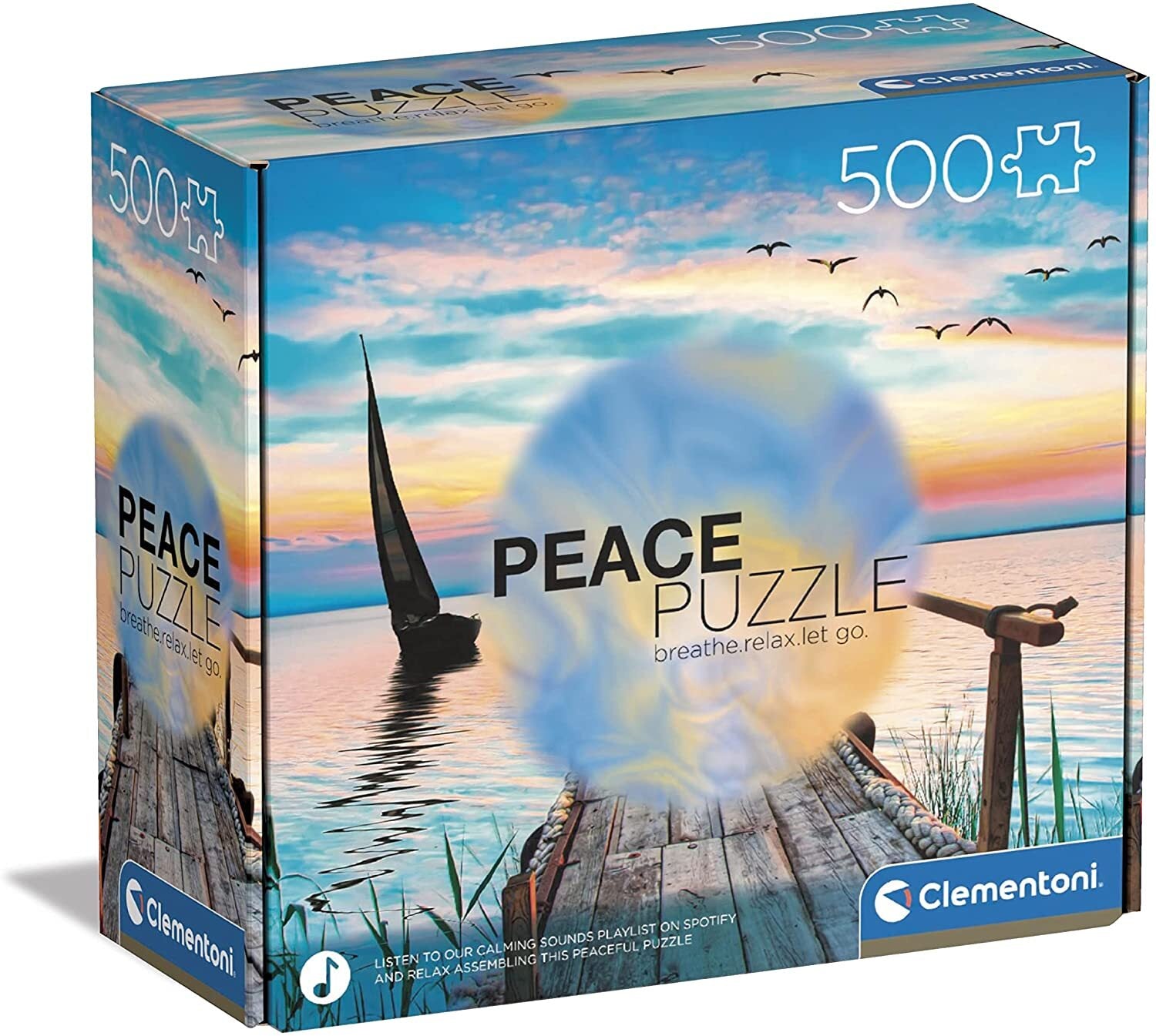 Clementoni - Peace Puzzle: Peaceful Wind 500 Piece Jigsaw Puzzle