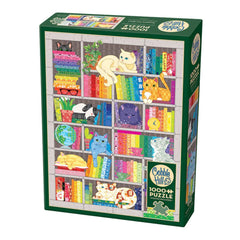 Cobble Hill - Rainbow Cat Quilt 1000 Piece Jigsaw Puzzle