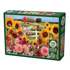 Cobble Hill - Sunflower Farm 1000 Piece Jigsaw Puzzle