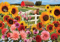 Cobble Hill - Sunflower Farm 1000 Piece Jigsaw Puzzle