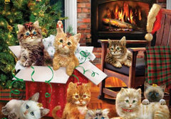 Cobble Hill - Christmas Kittens 1000 Piece Jigsaw Puzzle