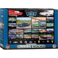 Eurographics - Cruisin' Series: American Cars of the 1950's 1000 Piece Jigsaw Puzzle