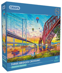 Gibsons - Three Bridges Crossing 1000 Piece Jigsaw Puzzle