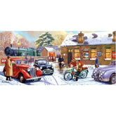 Gibsons - Christmas Eve at the Station Panorama 636 Piece Puzzle