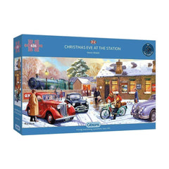 Gibsons - Christmas Eve at the Station Panorama 636 Piece Puzzle