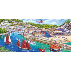 Gibsons - Looe Harbour Panoramic 636 Piece Puzzle