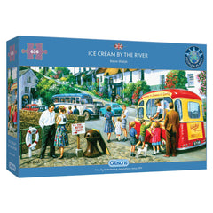 Gibsons - Ice Cream By The River Panorama 636 Piece Puzzle