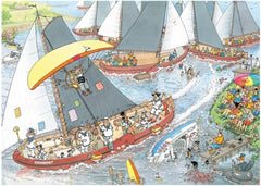 Jumbo - Jan Van Haasteren The Cheese Market + The Sailboat Race 2x 1000 Piece Adult's Jigsaw Puzzle
