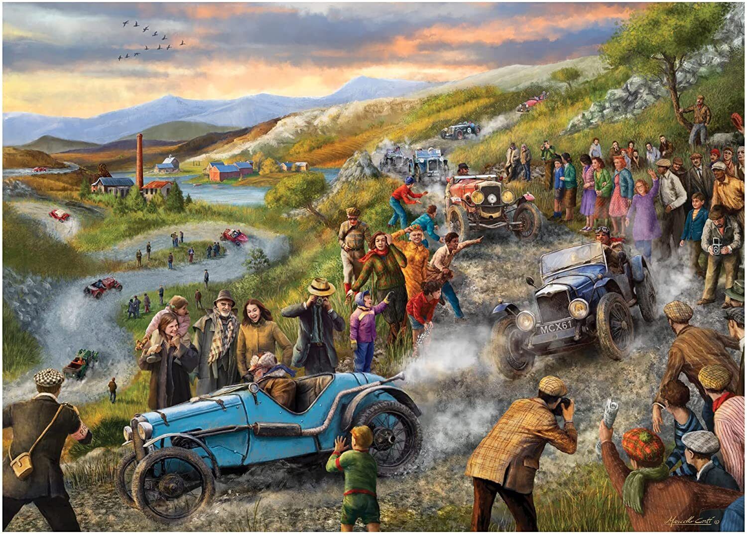 Jumbo Vintage Car Rally 1000pc Jigsaw Puzzle