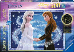 Ravensburger - Disney Frozen The Sisters Anna and Elsa Glow 500 Piece Jigsaw Puzzle