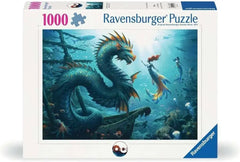 Ravensburger - Enchanted Depths: Mermaids, Dragons & Turtles 1000 Piece Adult's Jigsaw Puzzle