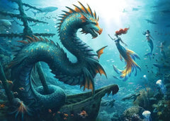 Ravensburger - Enchanted Depths: Mermaids, Dragons & Turtles 1000 Piece Adult's Jigsaw Puzzle