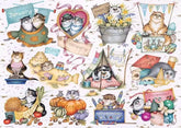 Ravensburger - Crazy Cats: Cat's Calendar 1000 Piece Adult's Jigsaw Puzzle