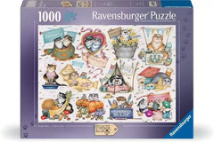 Ravensburger - Crazy Cats: Cat's Calendar 1000 Piece Adult's Jigsaw Puzzle
