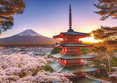 Ravensburger - Mount Fuji Cherry Blossom View Puzzle 1000 Piece Adult's Jigsaw Puzzle