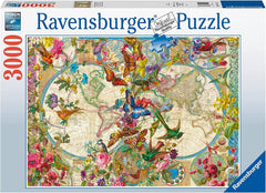 Ravensburger - Flora & Fauna World Map 3000 Piece Adult's Jigsaw Puzzle
