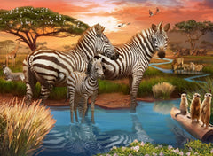 Ravensburger - Zebras at Waterhole 500 Piece Puzzle