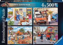 Ravensburger - Happy Days No 6 - Work Day Memories Puzzle 4x500 Pieces