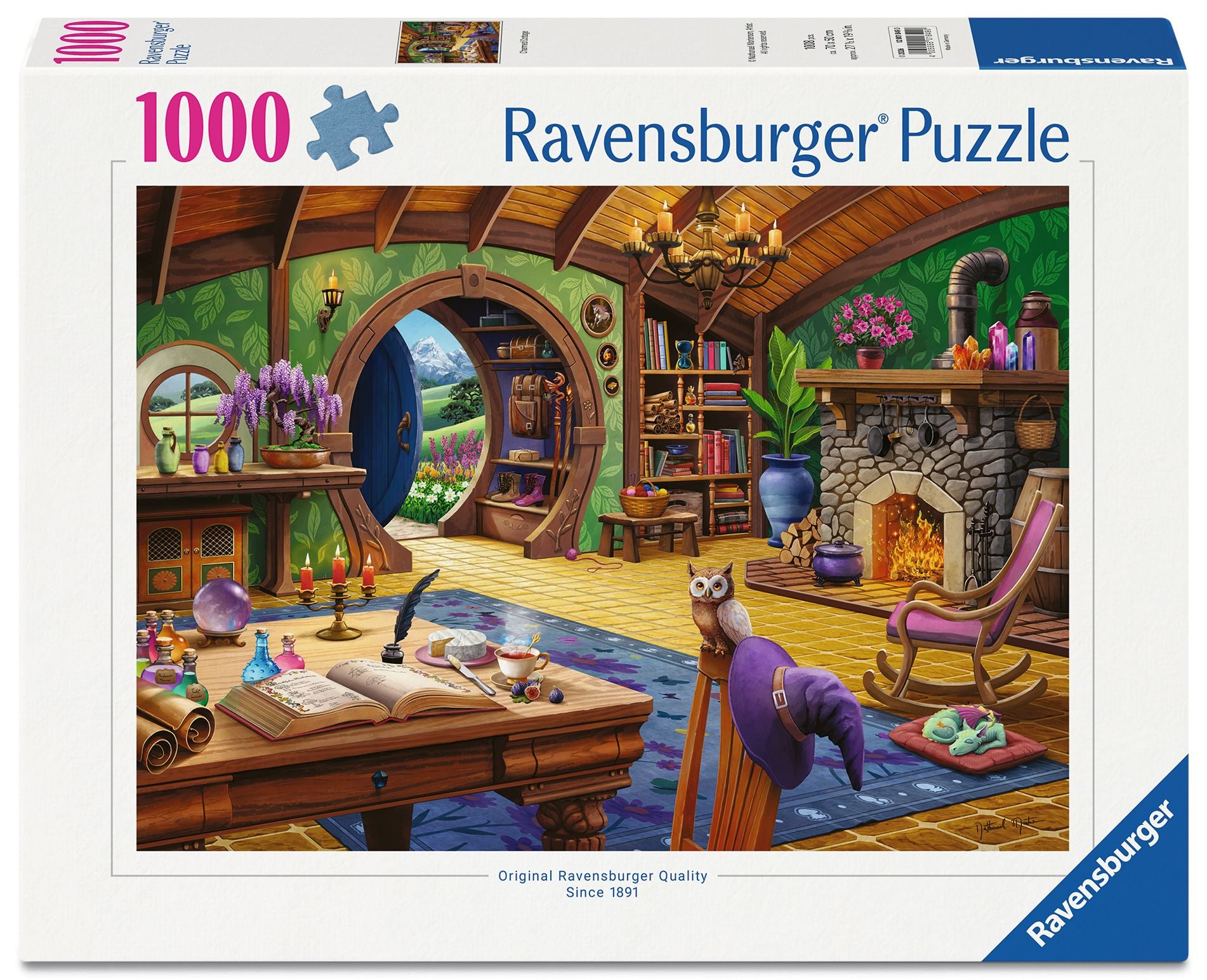 Ravensburger Charmed Cottage 1000 Piece Jigsaw Puzzle box