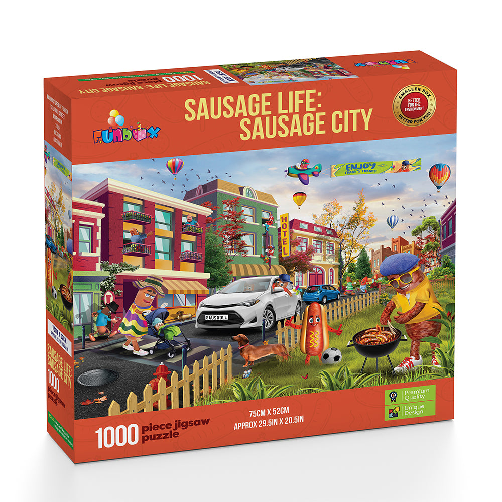 Funbox Limited Edition Sausage City 1000 Piece Jigsaw Puzzle Premium Puzzles Australia