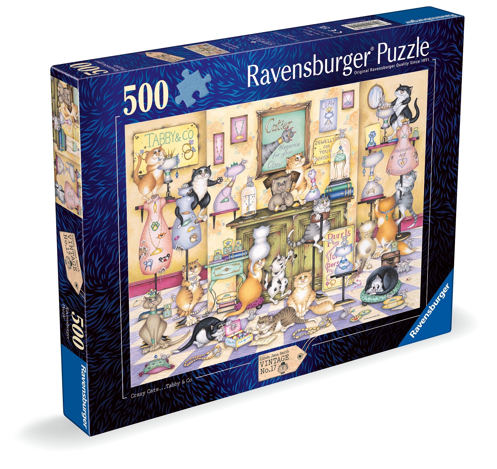 Ravensburger - Crazy Cats: Tabby & Co 500 Piece Jigsaw Puzzle