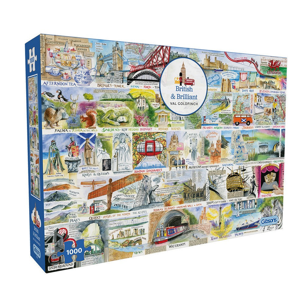 Gibsons - British & Brilliant 1000 Piece Jigsaw Puzzle
