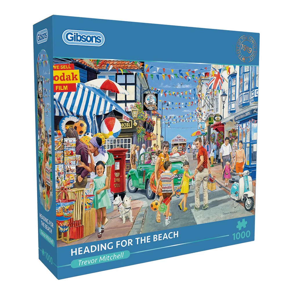 Gibsons - Heading For The Beach 1000 Piece Jigsaw Puzzle