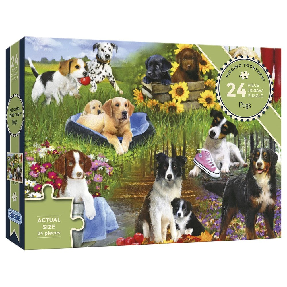 Gibsons - Piecing Together Dogs 24 Piece Jigsaw Puzzle