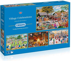 Gibsons Village Celebrations 4x500pc Jigsaw Puzzle