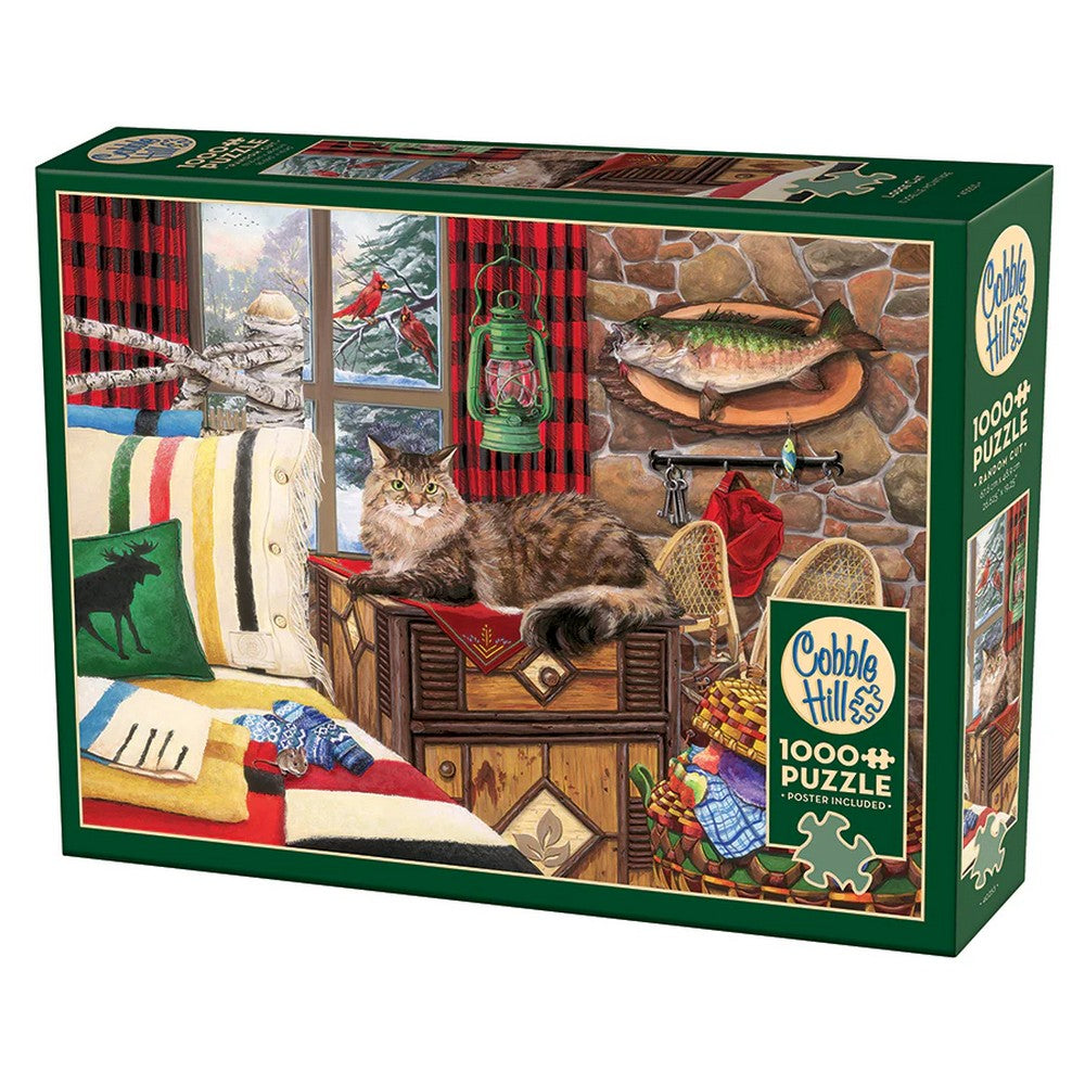 Cobble Hill - Lodge Cat 1000 Piece Jigsaw Puzzle