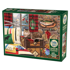 Cobble Hill - Lodge Cat 1000 Piece Jigsaw Puzzle