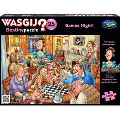 Wasgij - Destiny 25: Games Night 1000 Piece Jigsaw Puzzle box
