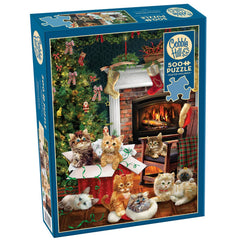 Cobble Hill - Christmas Kittens 500 Piece Jigsaw Puzzle