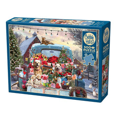 Cobble Hill - Country Truck in Winter 500 Piece Jigsaw Puzzle