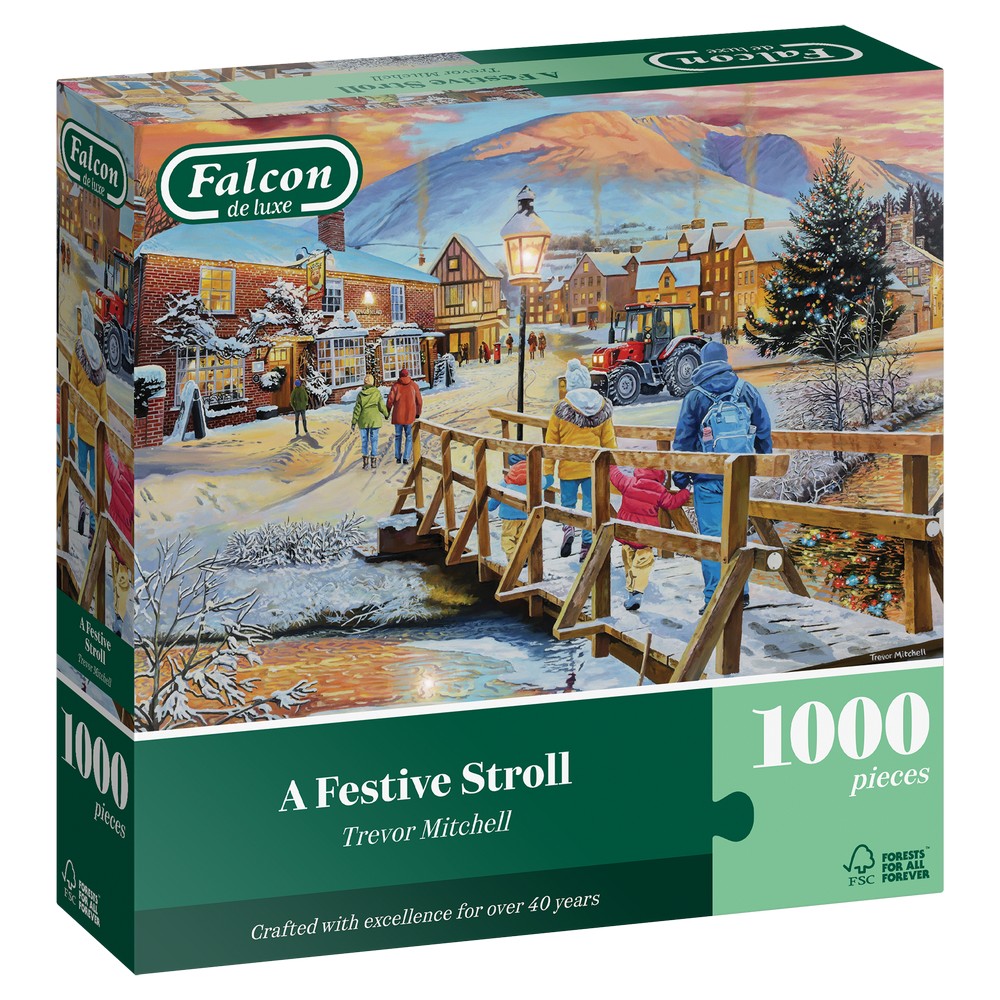 Falcon - A Festive Stroll 1000 Piece Jigsaw Puzzle
