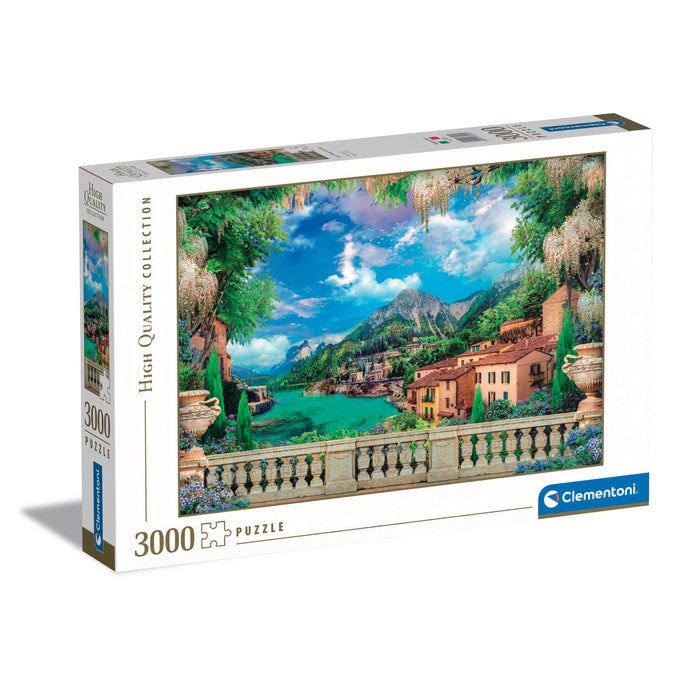 Clementoni - Lush Terrace on the Lake 3000 Piece Jigsaw Puzzle box