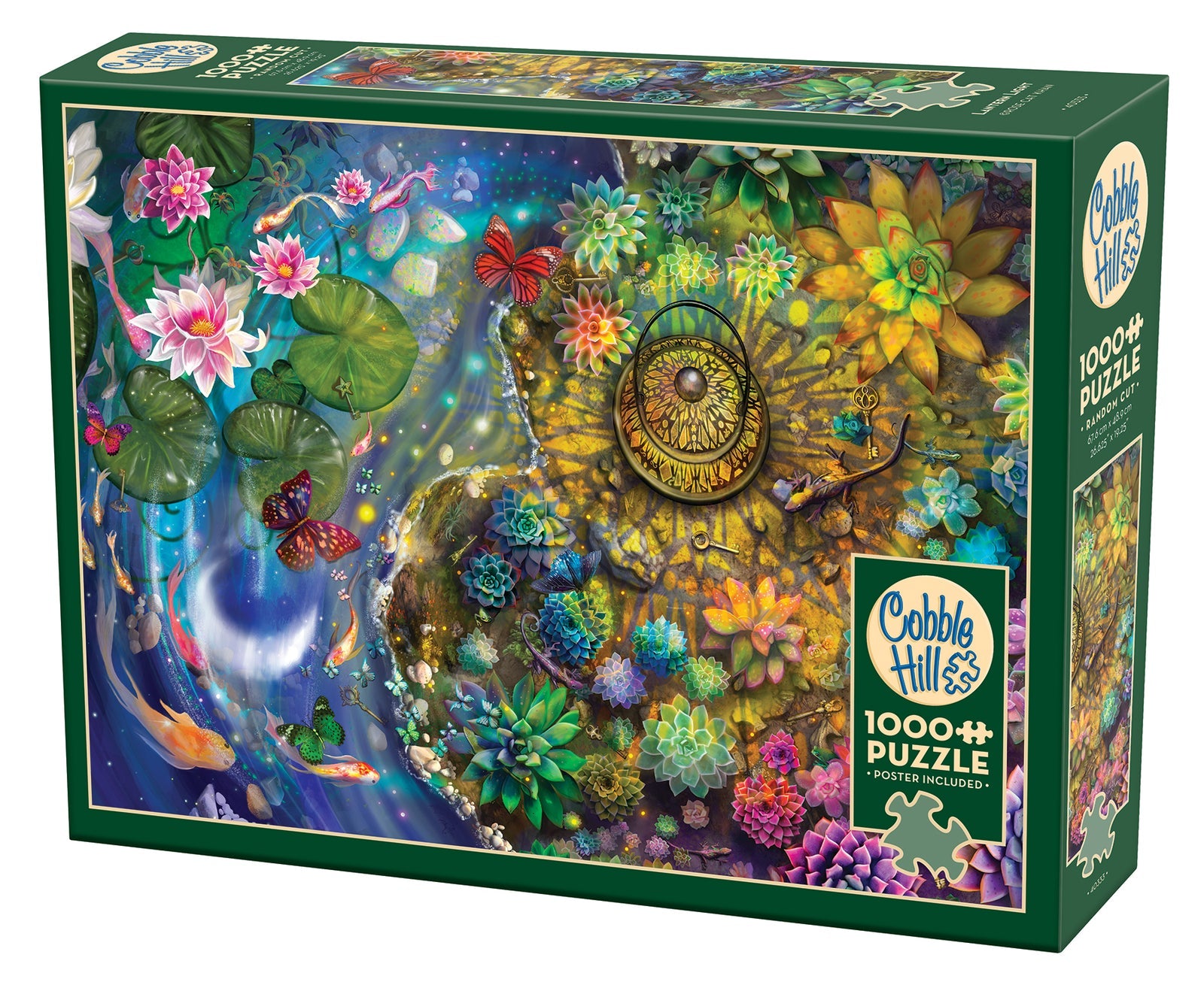 Cobble Hill Lantern Light 1000 piece jigsaw puzzle box, artwork by Rose Cat Khan