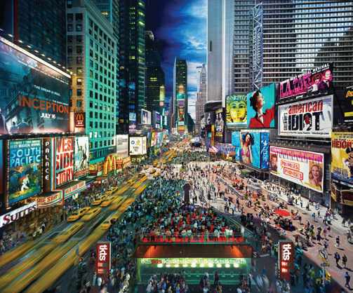 4D Puzzles - Times Square 1020 Piece Jigsaw Puzzle box