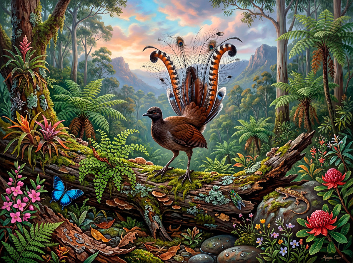 QPuzzles - Australian Lyre Bird 1000 Piece Jigsaw Puzzle