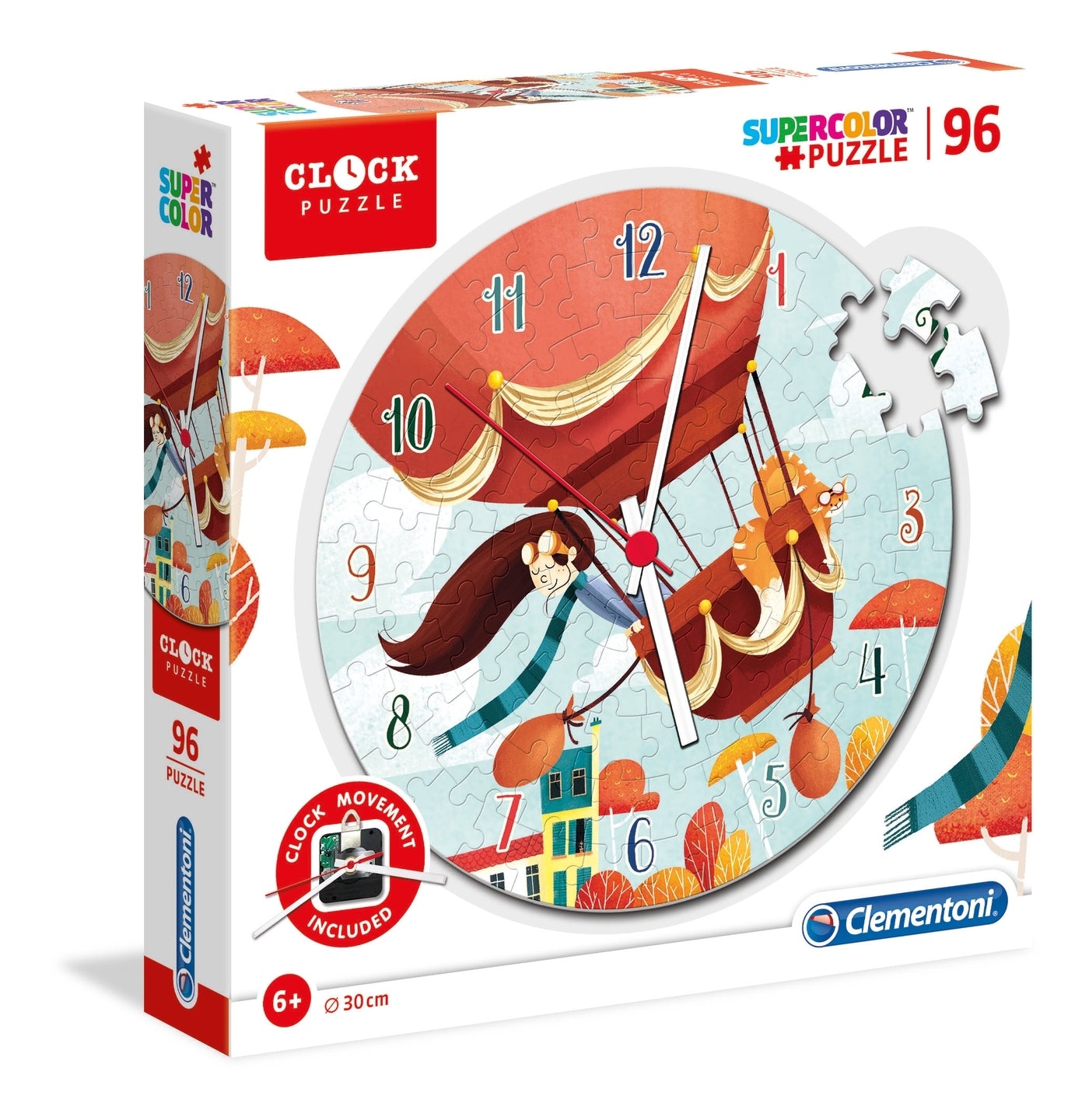 Clementoni - Balloon in the Wind Clock 96 Piece Jigsaw Puzzle