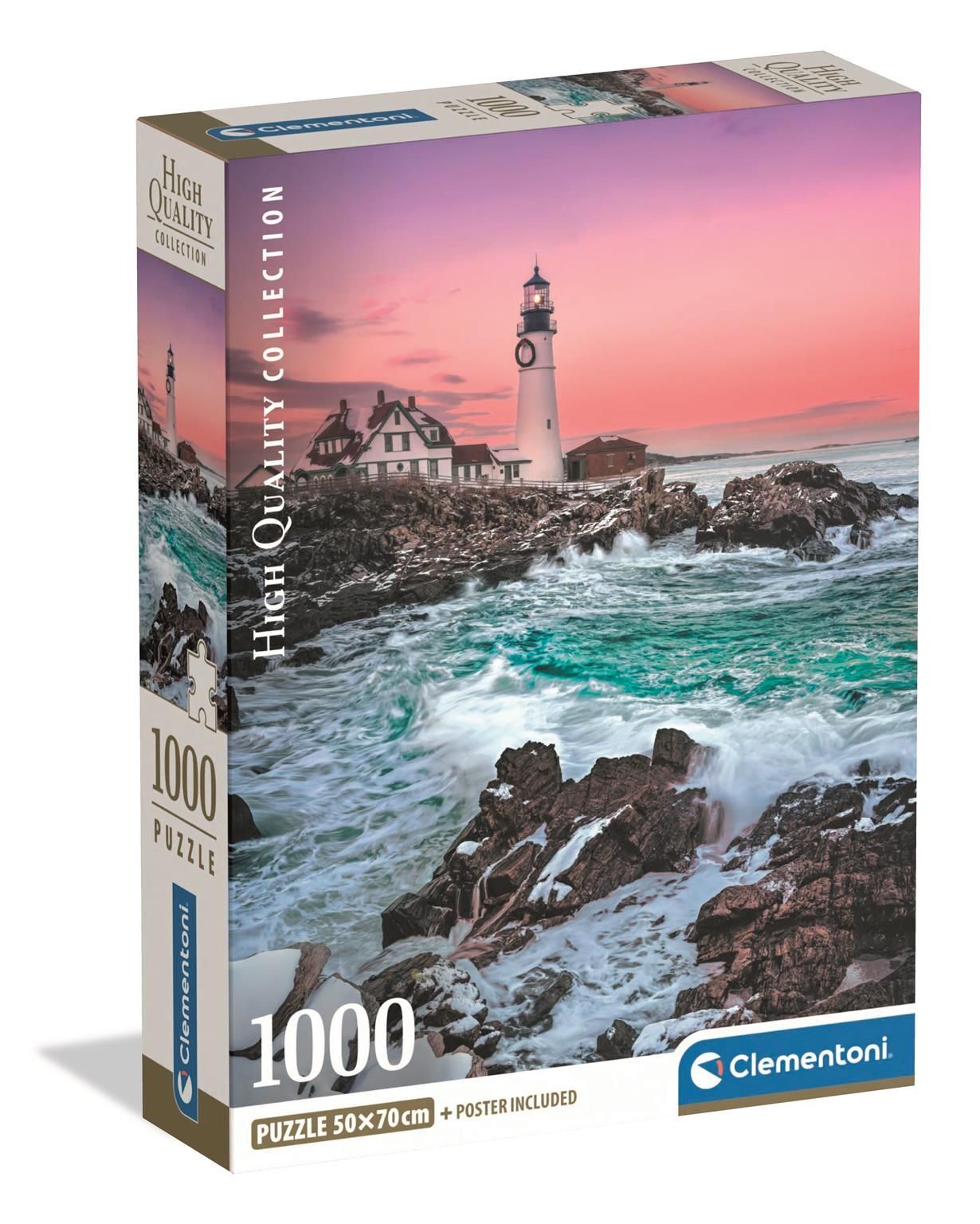 Clementoni - First Snow at Portland Head 1000 Piece Jigsaw Puzzle