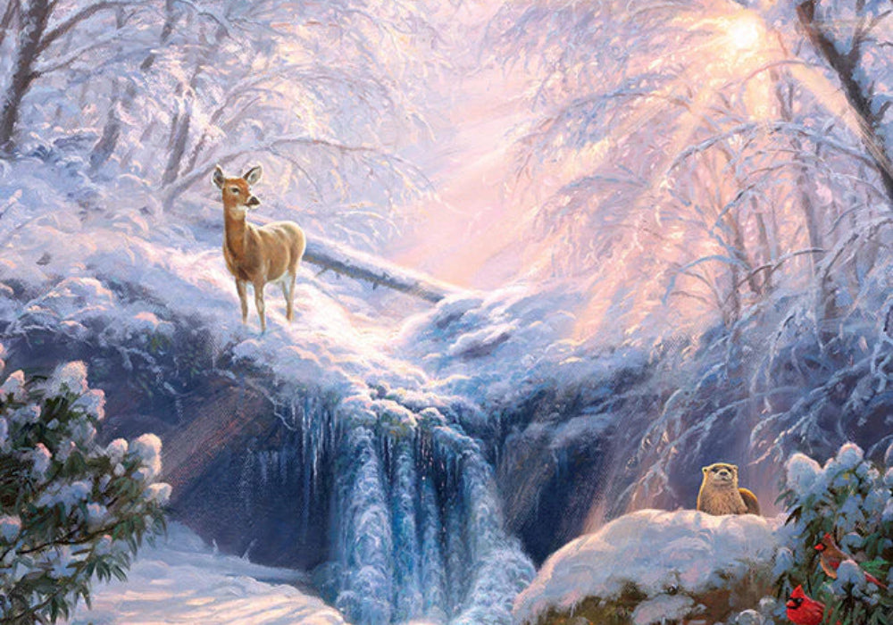 Cobble Hill - Mystic Falls In Winter 1000 Piece Jigsaw Puzzle