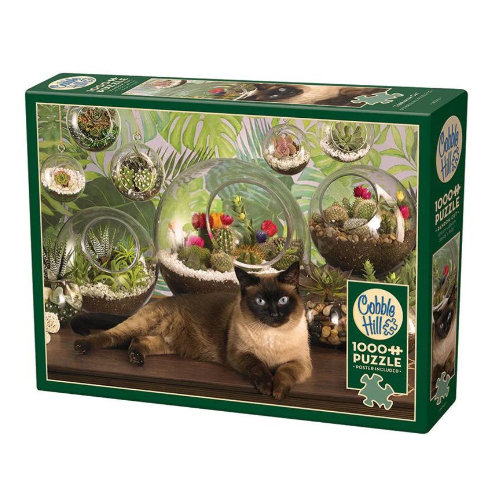 Cobble Hill - Terrarium Cat 1000 Piece Jigsaw Puzzle