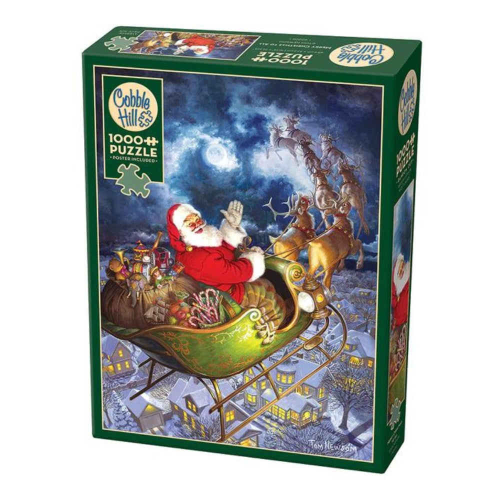 Cobble Hill - Merry Christmas To All 1000 Piece Jigsaw Puzzle