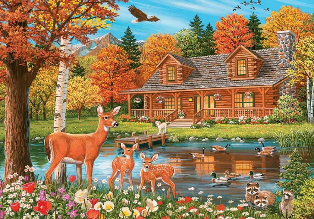 Cobble Hill - Cottage Pond 350 Extra Large Pieces Jigsaw Puzzle
