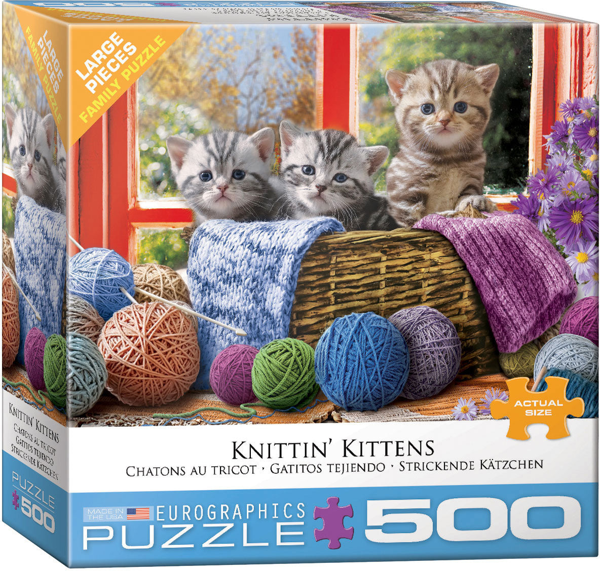 Eurographics - Knittin' Kittens Large 500 Piece Jigsaw Puzzle