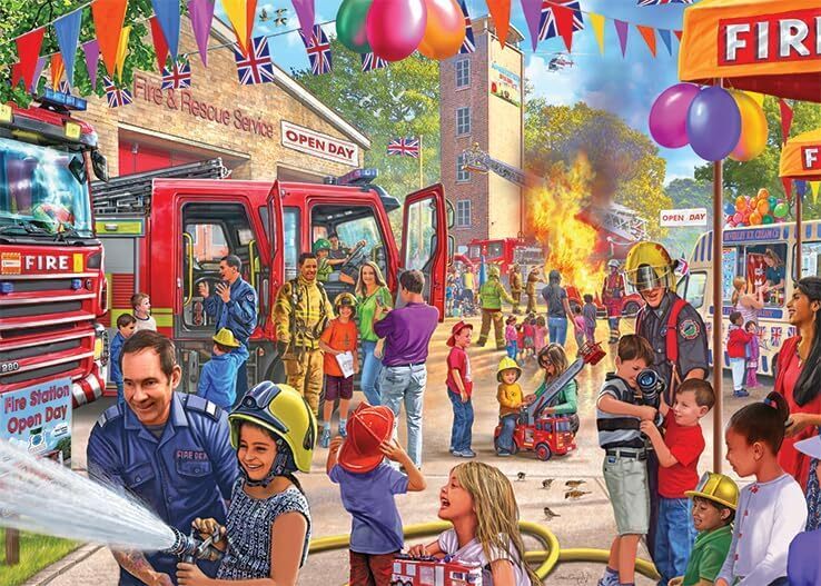 Falcon - Open Day At The Fire Station 1000 Piece Jigsaw Puzzle